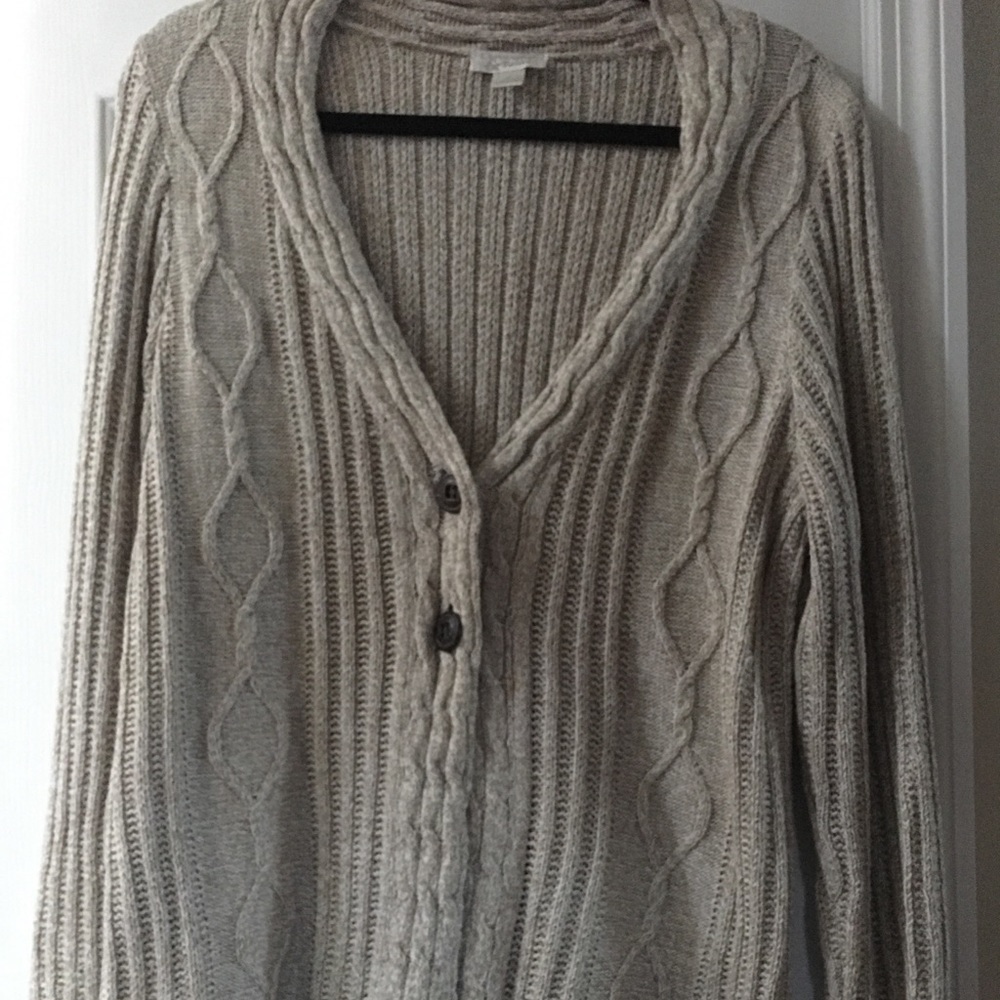 Wheat knit 2 bottom long sweater